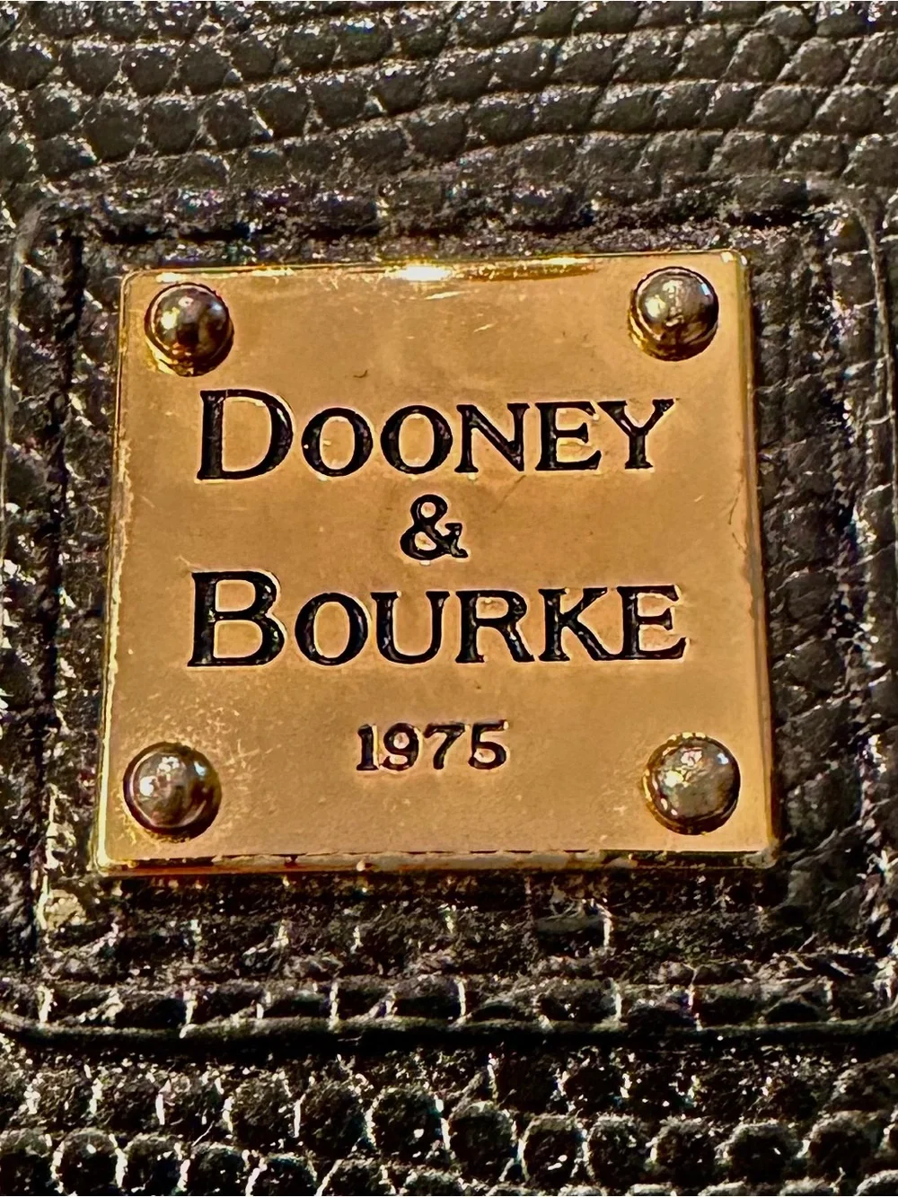 DOONEY & BOURKE BLACK SNAKESKIN-EMBOSSED LEATHER CONTINENTAL CLUTCH
